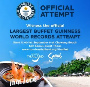 World Record Attempt for the Largest Buffet at Samui Festival with Guinness World Records